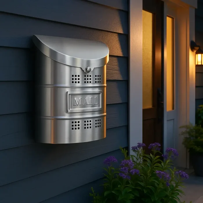ecco brushed steel mailbox