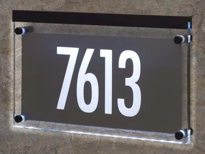 illuminated house numbers