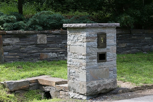 Manchester Column Mount Mailbox Installed