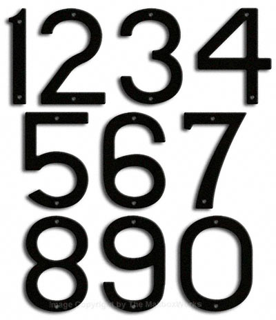 Large Black House Numbers by Majestic 10 Inch Product Image