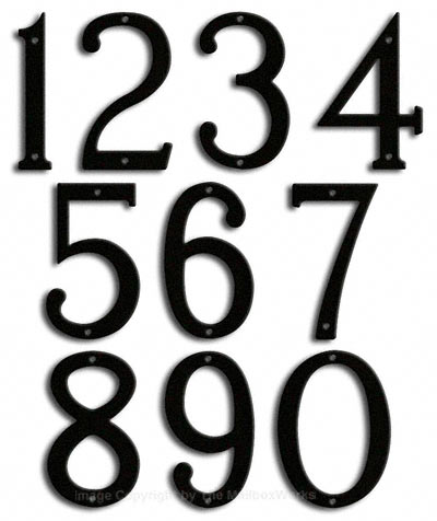 Medium Black House Numbers by Majestic 8 Inch Product Image