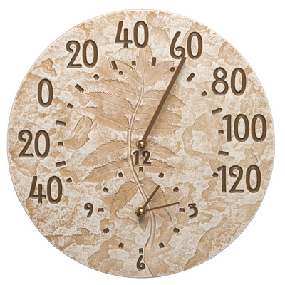 Whitehall Sumac Clock and Thermometer