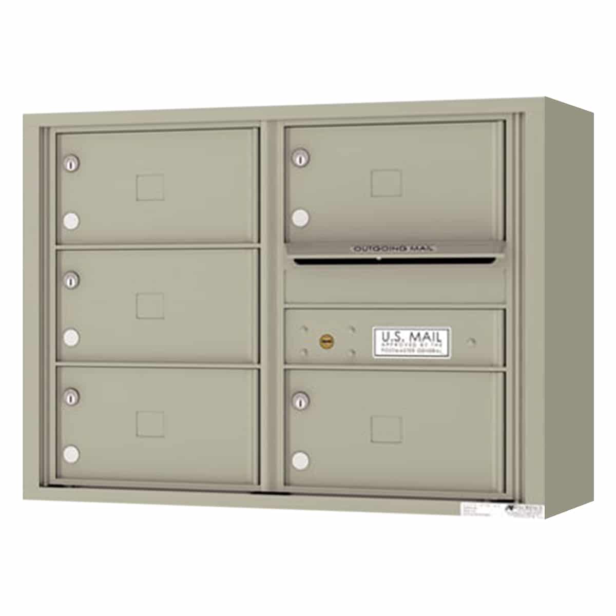 Florence Surface Mount 4C Horizontal Mailbox – 5 Tenant Doors – Front Loading – 6 Doors High – Private Access Product Image