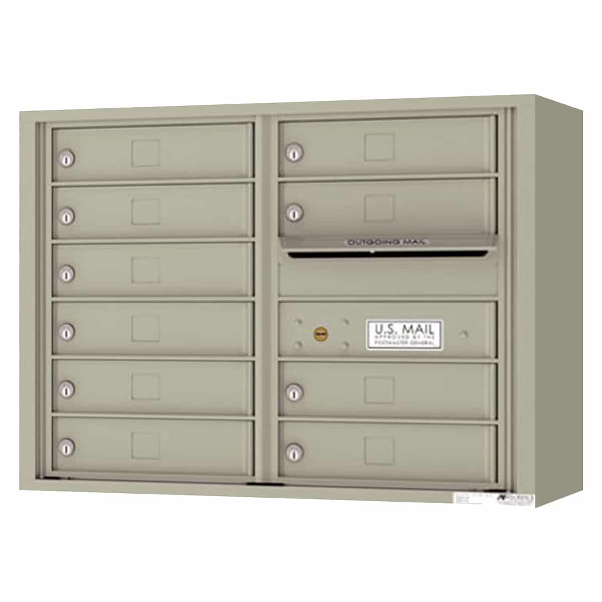 Surface Mount 4C Horizontal Mailbox – 10 Doors – 4C06D-10-SM Product Image