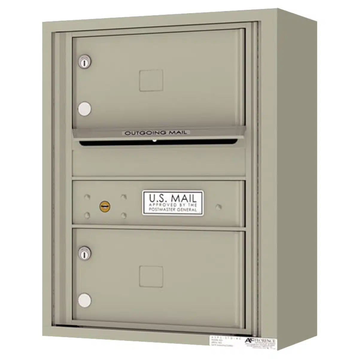 Florence Surface Mount 4C Horizontal Mailbox – 2 Tenant Doors – Front Loading – 6 Doors High – Private Access Product Image