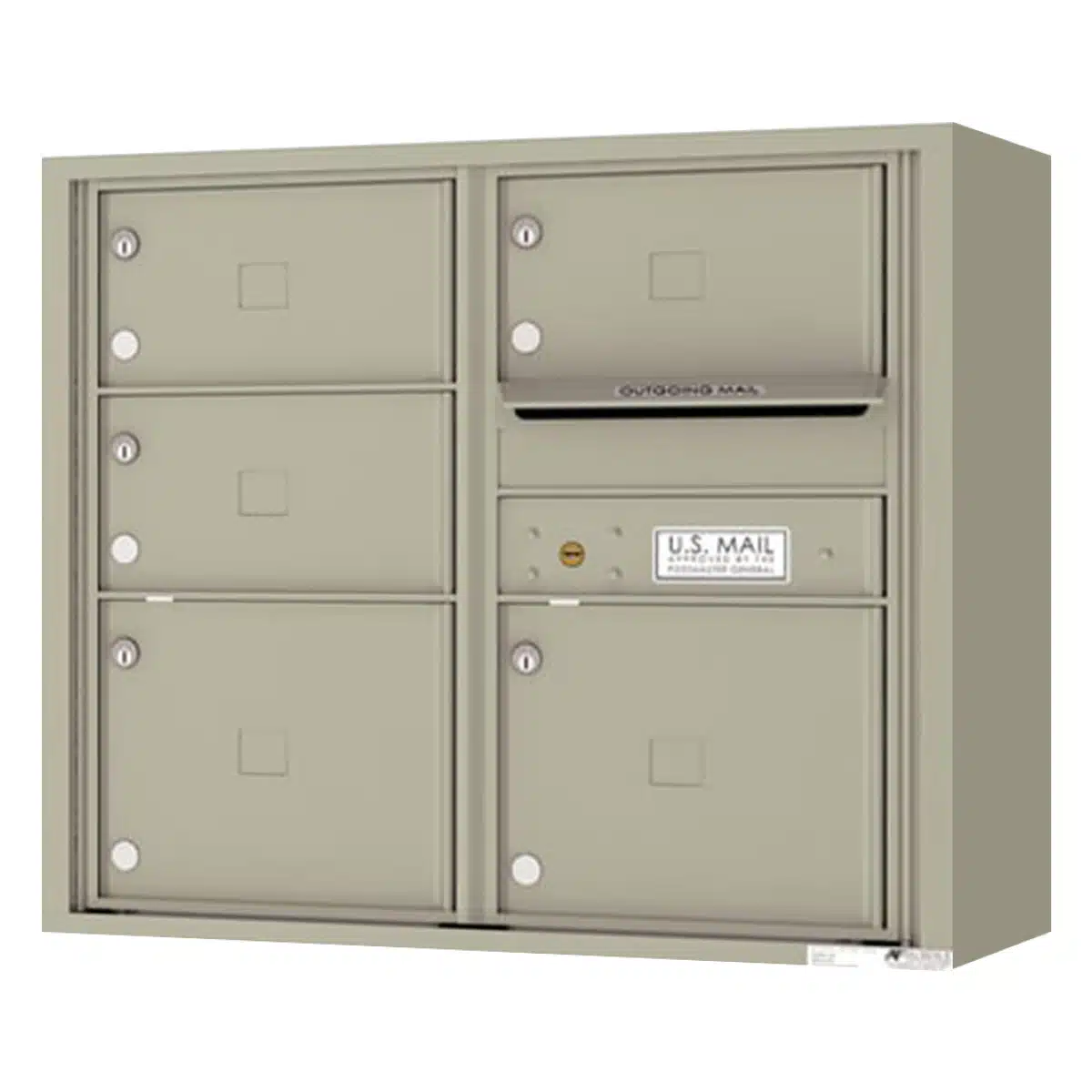 Florence Surface Mount 4C Horizontal Mailbox – 5 Tenant Doors – Front Loading – 7 Doors High – Double Column – Private Access Product Image