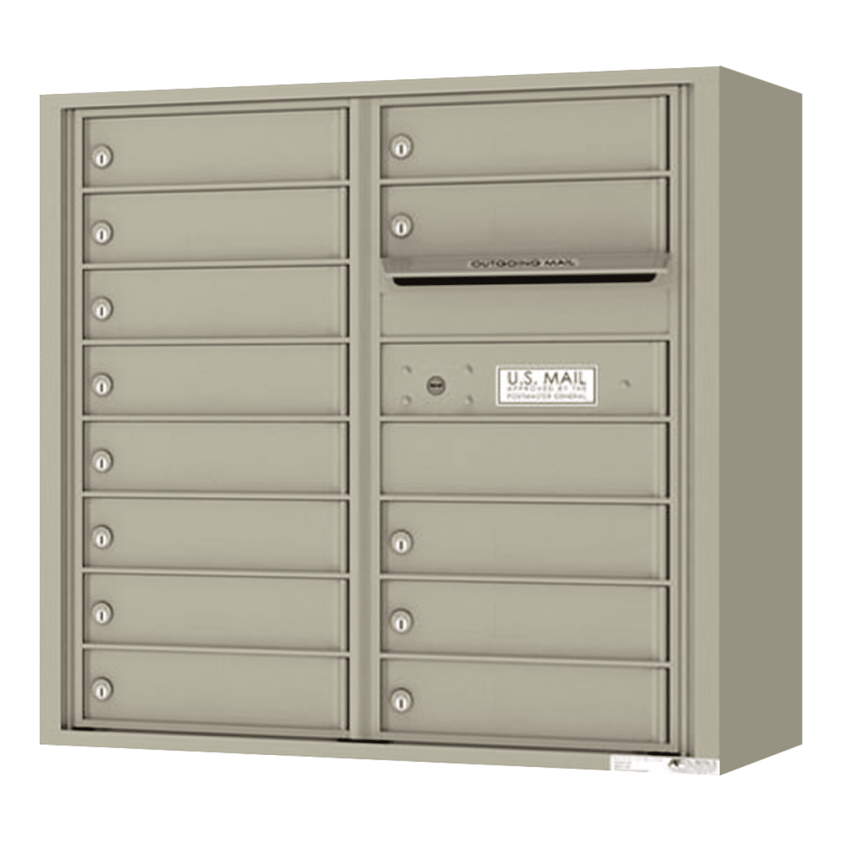 Florence Surface Mount 4C Horizontal Mailbox – 13 Tenant Doors – Front Loading – 8 Doors High – Private Access Product Image