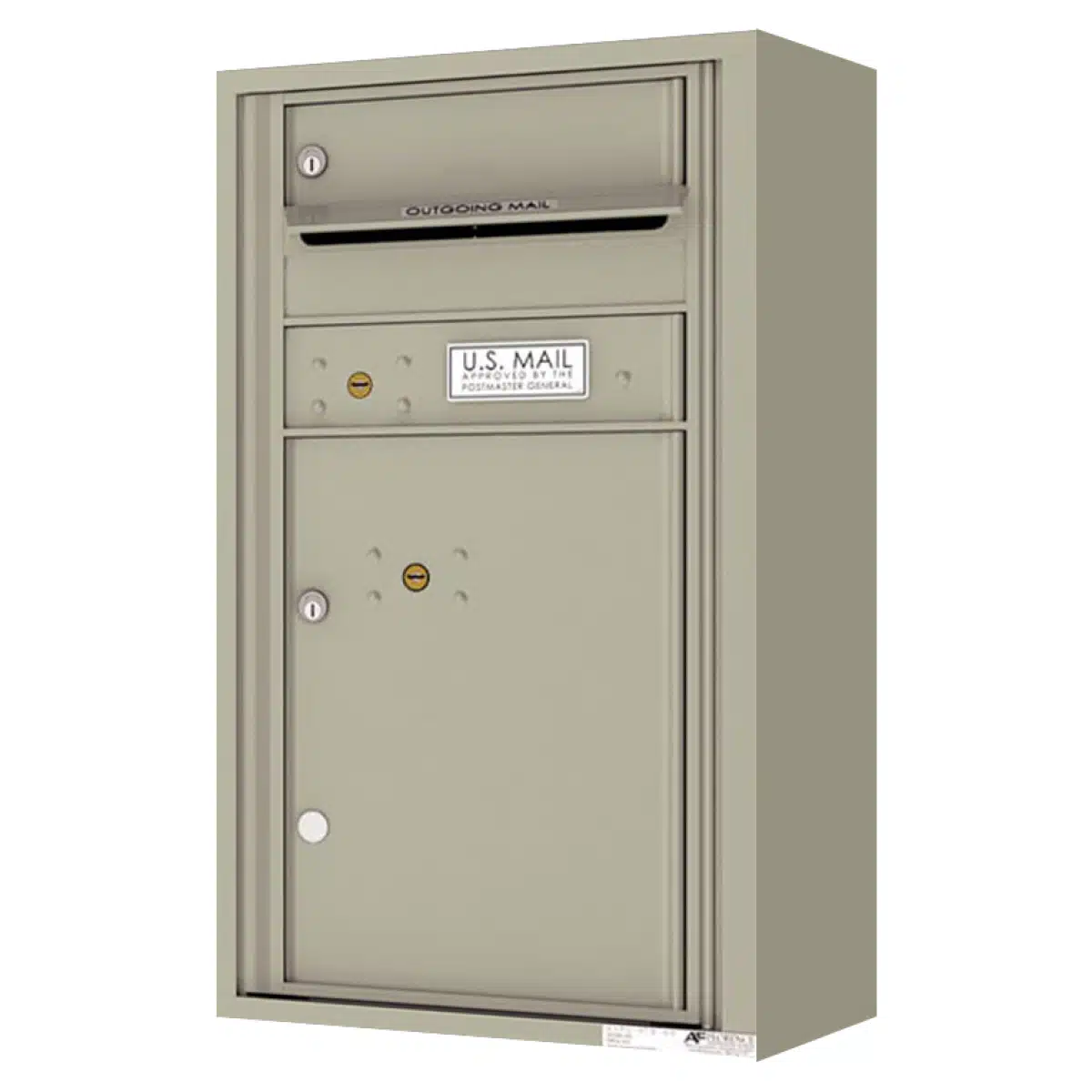 Florence Surface Mount 4C Horizontal Mailbox – 1 Tenant Door, 1 Parcel Locker – Front Loading – 8 Doors High – Private Access Product Image