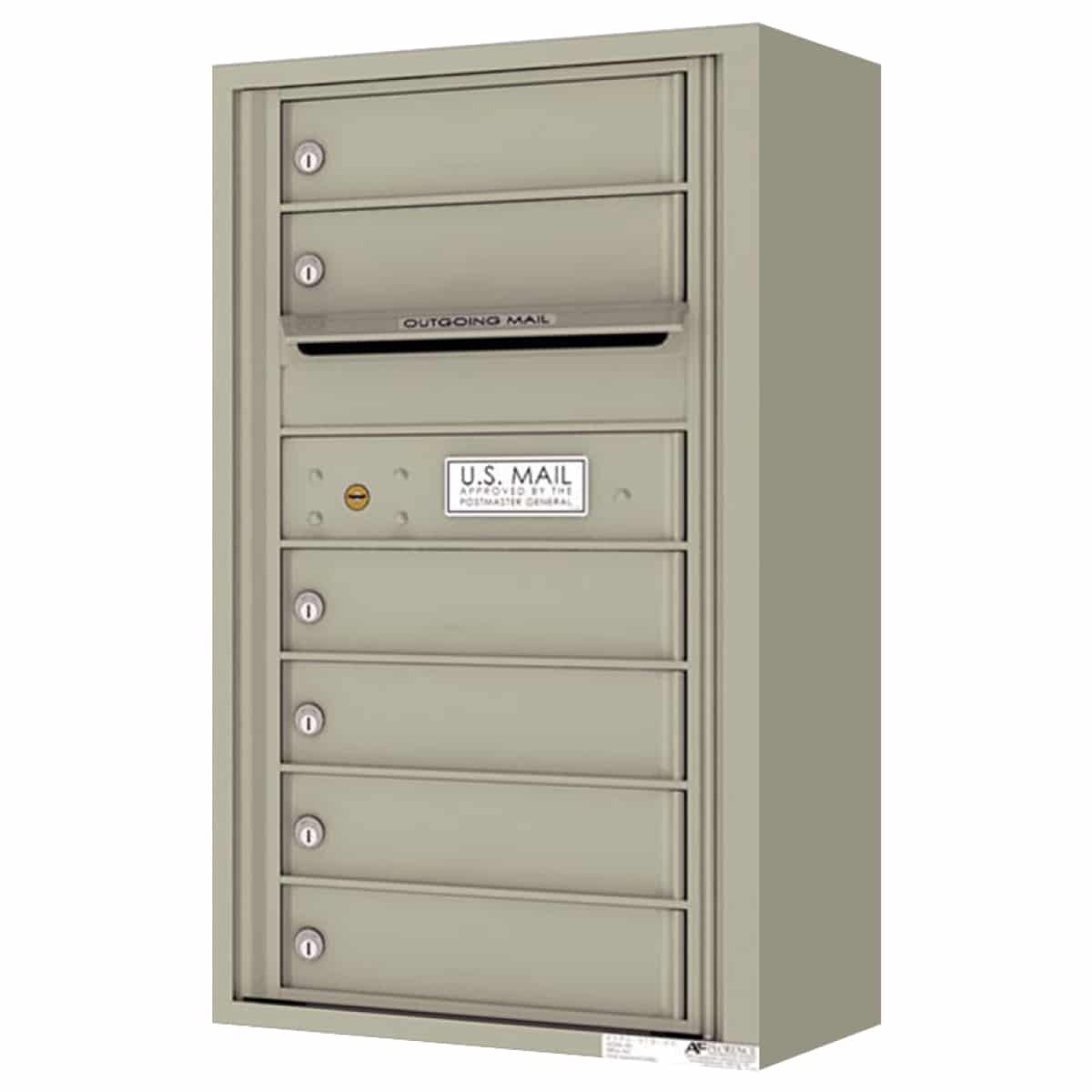 Florence Surface Mount 4C Horizontal Mailbox – 6 Tenant Doors – Front Loading – 8 Doors High – Private Access Product Image