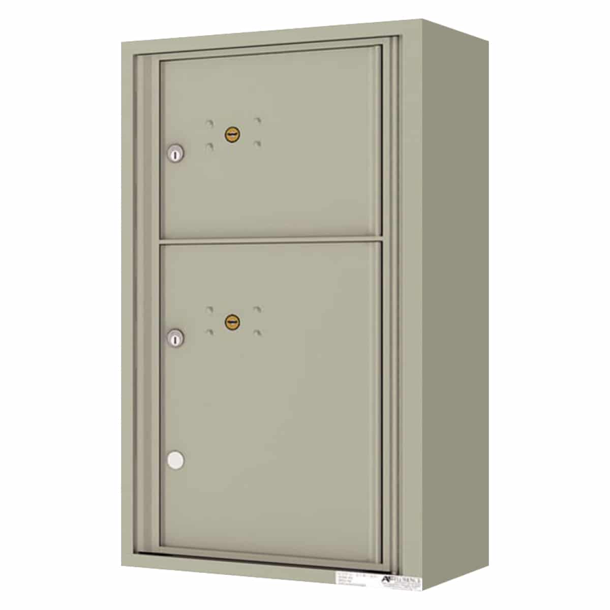 Florence Surface Mount 4C Horizontal Mailbox – 2 Parcel Lockers – Front Loading – 8 Doors High – Private Access Product Image