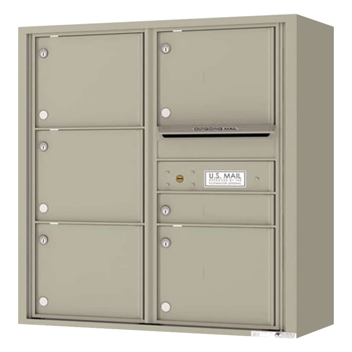 Florence Surface Mount 4C Horizontal Mailbox – 6 Tenant Doors – Front Loading – 9 Doors High – Private Access Product Image