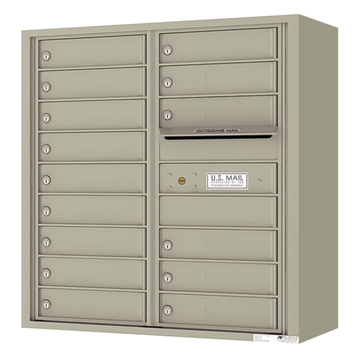 Florence Surface Mount 4C Horizontal Mailbox – 15 Tenant Doors – Front Loading – 9 Doors High – Private Access Product Image