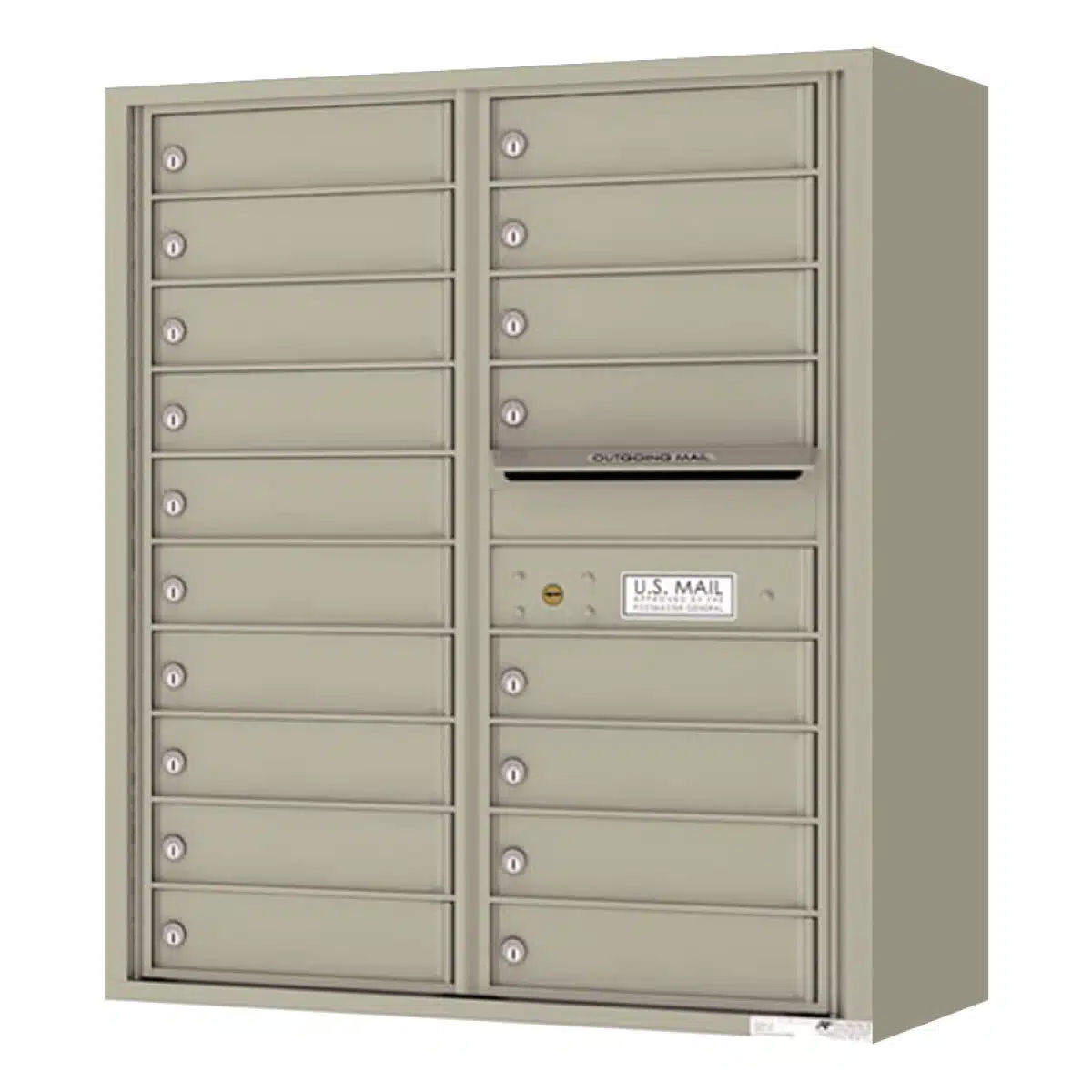 Florence Surface Mount 4C Horizontal Mailbox – 18 Tenant Doors – Front Loading – 10 Doors High – Private Access Product Image