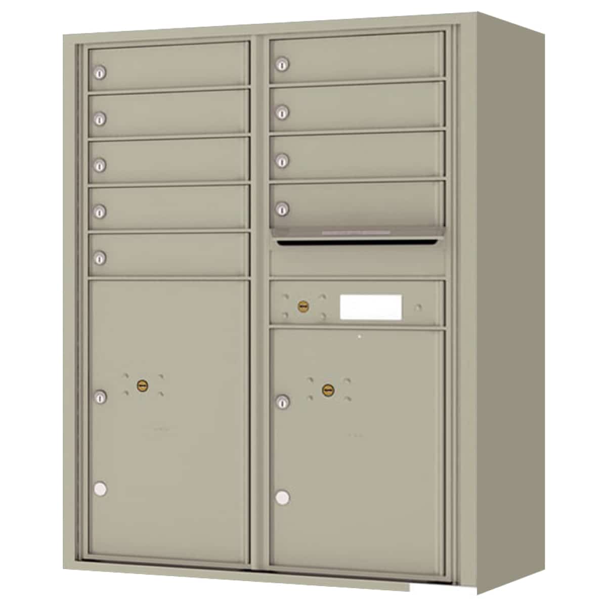 Florence Surface Mount 4C Horizontal Mailbox – 9 Tenant Doors, 2 Parcel Lockers – Front Loading – 11 Doors High – Private Access Product Image