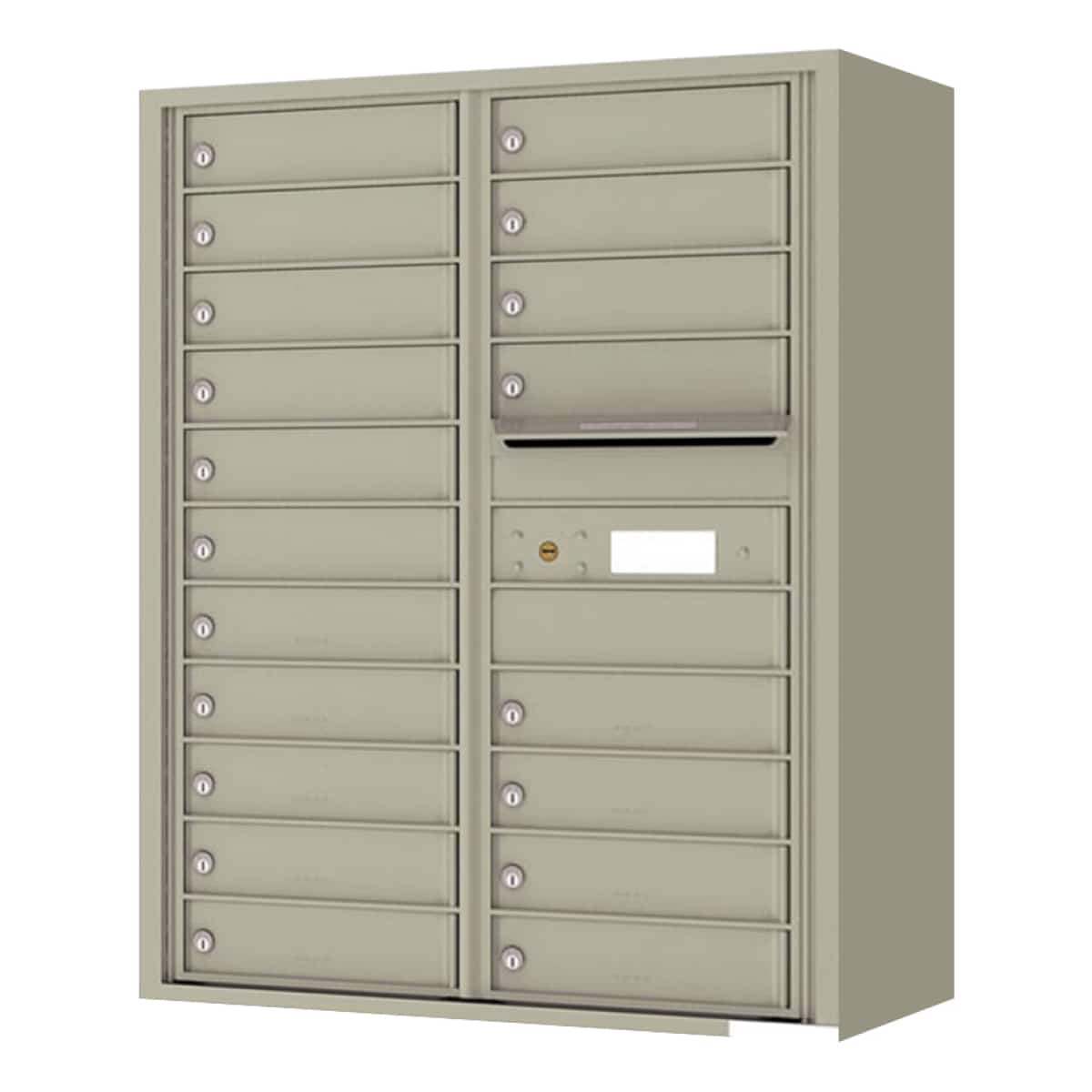 Florence Surface Mount 4C Horizontal Mailbox – 19 Tenant Doors – Front Loading – 11 Doors High – Private Access Product Image