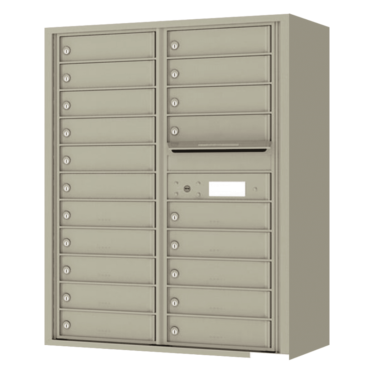 Florence Surface Mount 4C Horizontal Mailbox – 20 Tenant Doors – Front Loading – 11 Doors High – Private Access Product Image