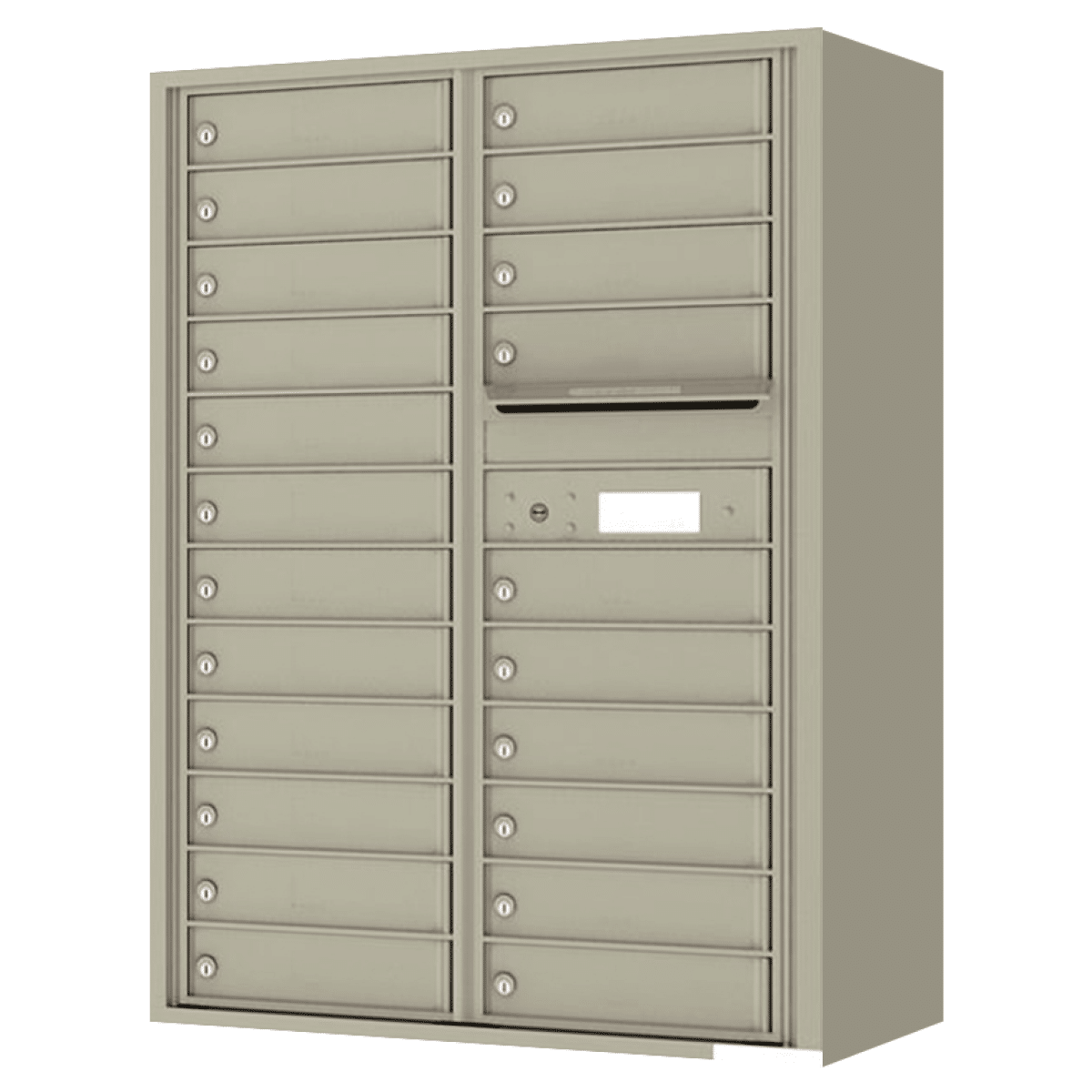 Florence Surface Mount 4C Horizontal Mailbox – 22 Tenant Doors – Front Loading – 12 Doors High – Private Access Product Image