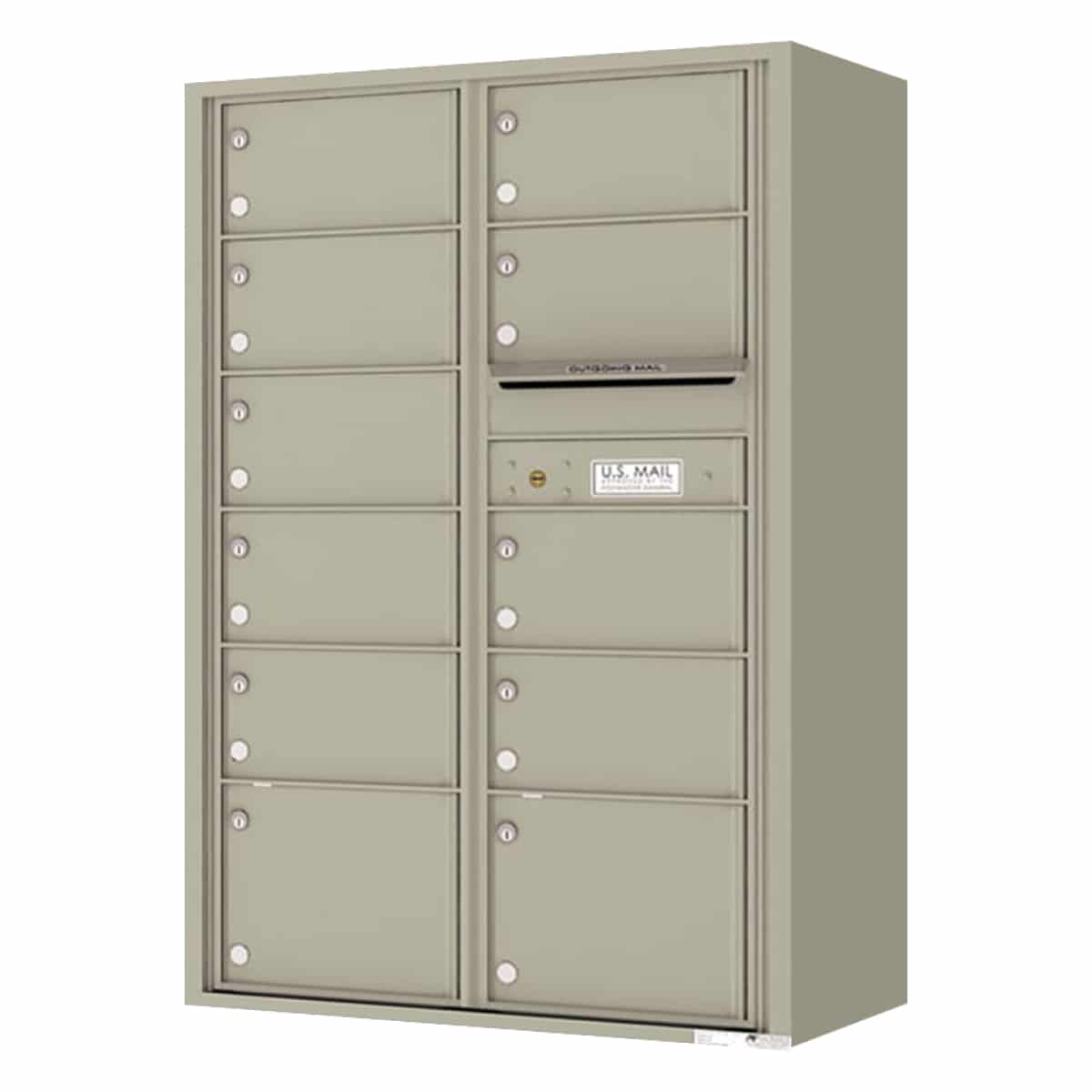 Florence Surface Mount 4C Horizontal Mailbox – 11 Tenant Doors – Front Loading – 13 Doors High – Double Column – Private Access Product Image