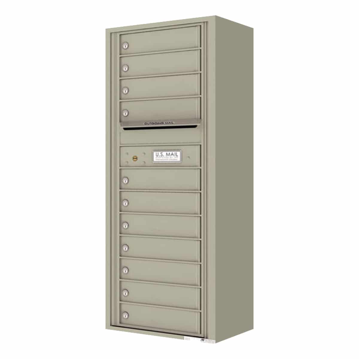 Florence Surface Mount 4C Horizontal Mailbox – 11 Tenant Doors – Front Loading – 13 Doors High – Single Column – Private Access Product Image