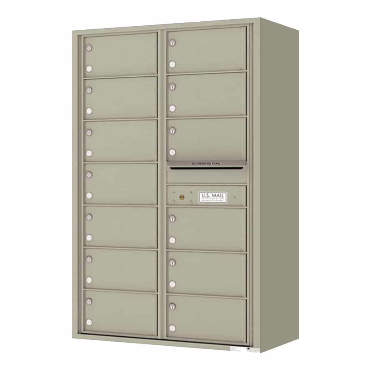 Florence Surface Mount 4C Horizontal Mailbox – 13 Tenant Doors – Front Loading – 14 Doors High – Private Access Product Image