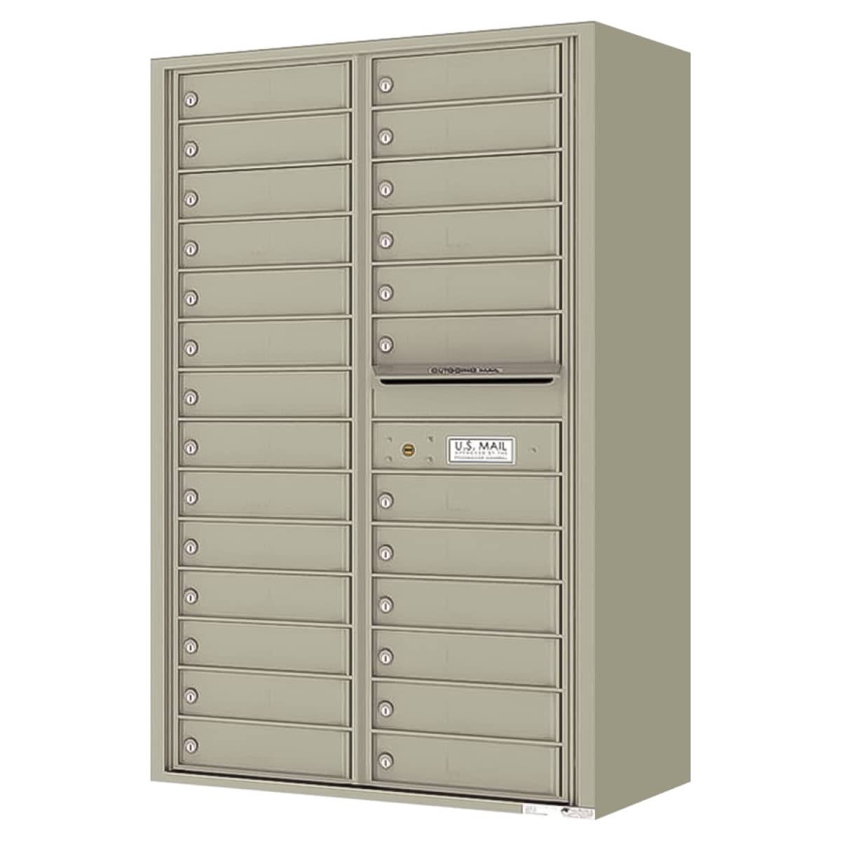 Florence Surface Mount 4C Horizontal Mailbox – 26 Tenant Doors – Front Loading – 14 Doors High – Private Access Product Image