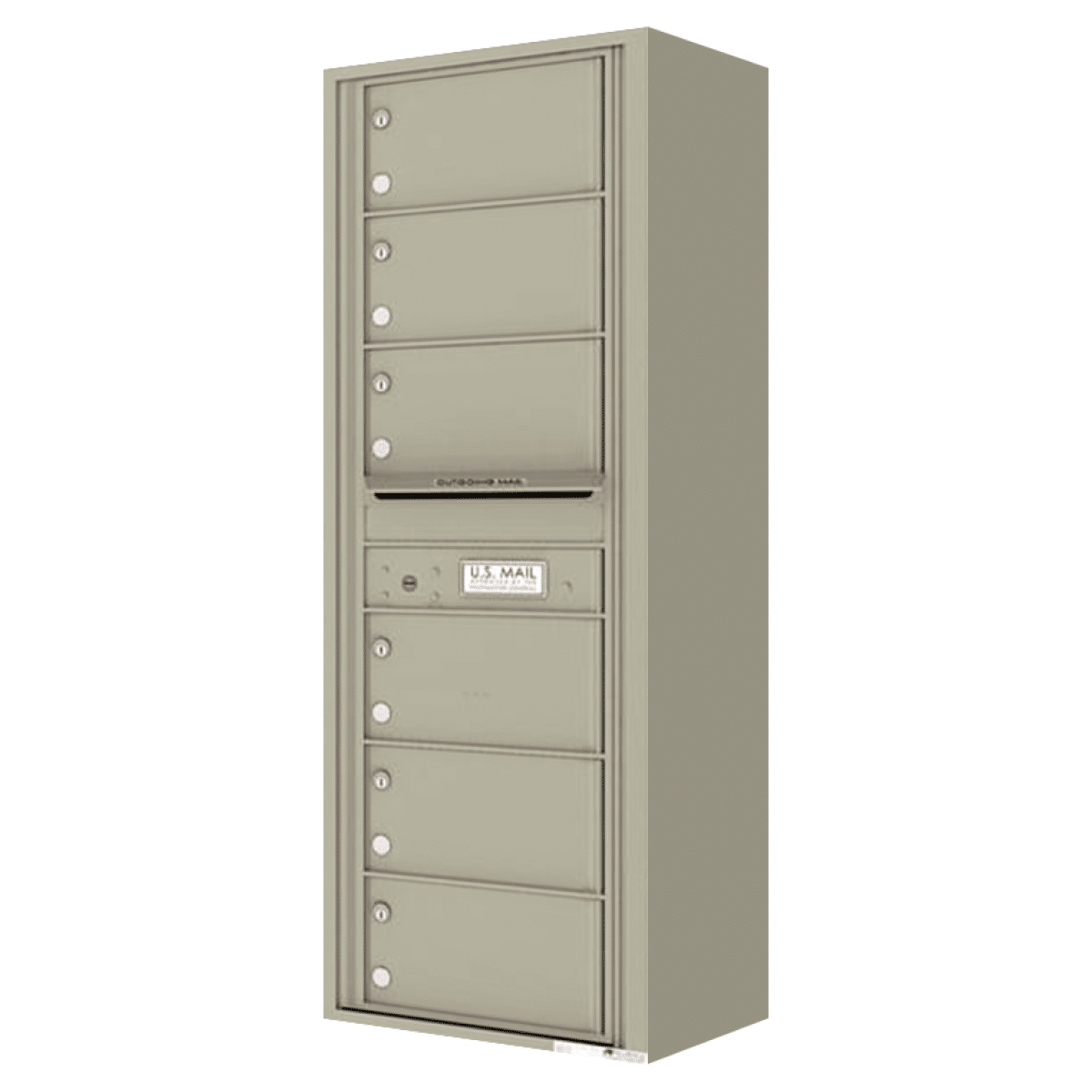 Florence Surface Mount 4C Horizontal Mailbox – 6 Tenant Doors – Front Loading – 14 Doors High – Private Access Product Image