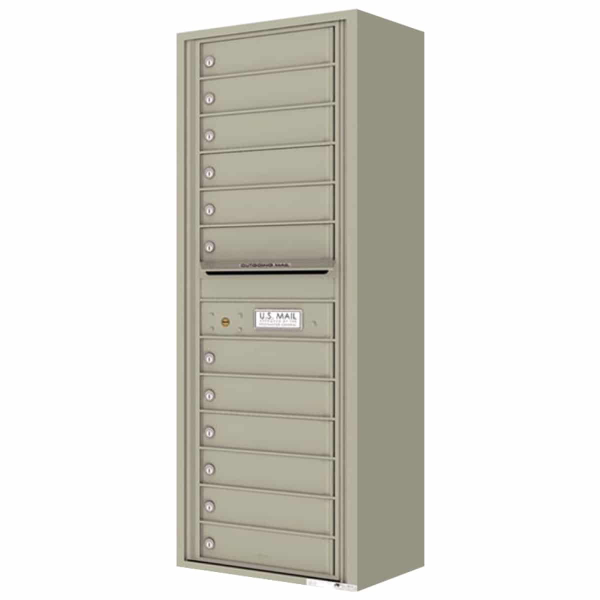 Florence Surface Mount 4C Horizontal Mailbox – 12 Tenant Doors – Front Loading – 14 Doors High – Private Access Product Image