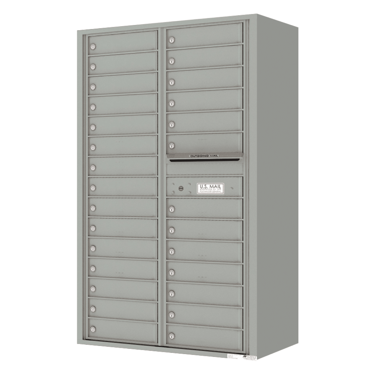 Florence Surface Mount 4C Horizontal Mailbox – 28 Tenant Doors – Front Loading – 15 Doors High – Private Access Product Image