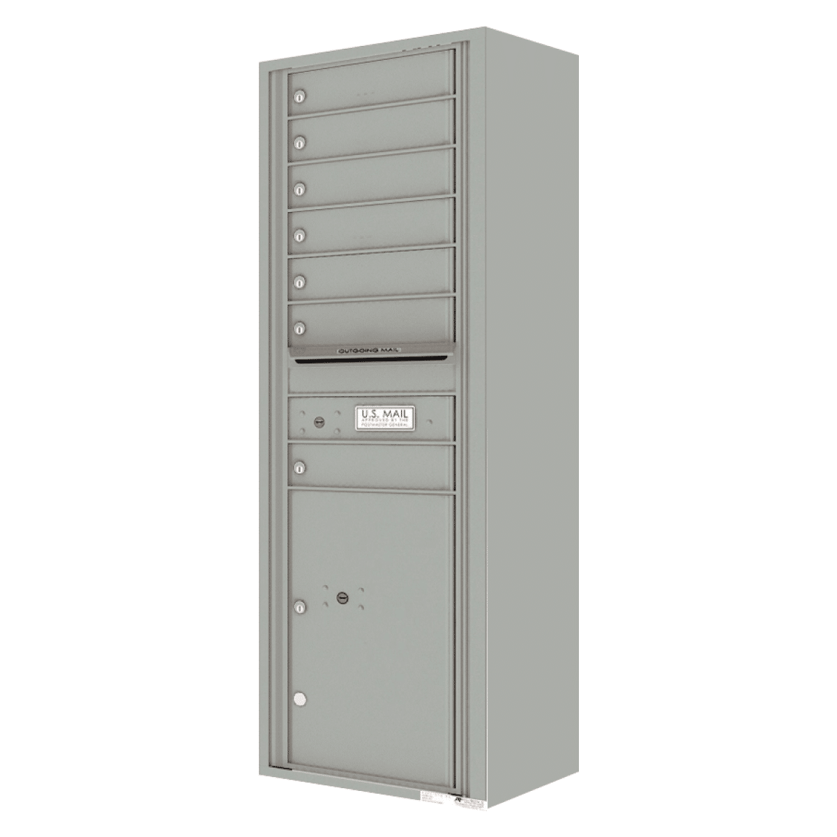 Florence Surface Mount 4C Horizontal Mailbox – 7 Tenant Doors, 1 Parcel Locker – Front Loading – 15 Doors High – Private Access Product Image