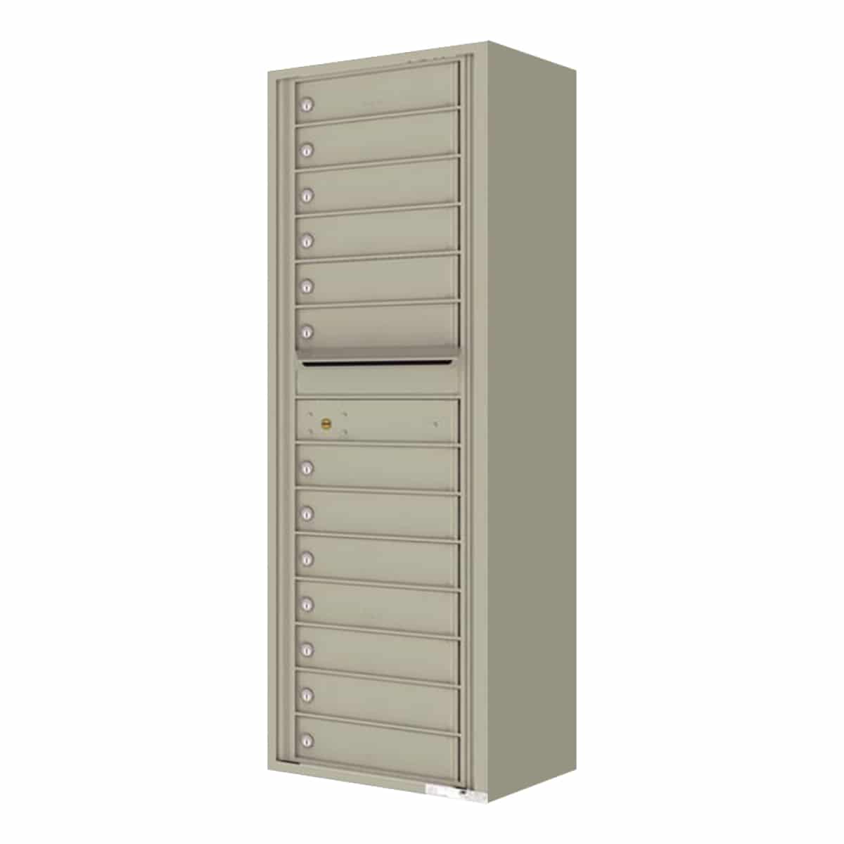 Florence Surface Mount 4C Horizontal Mailbox – 13 Tenant Doors – Front Loading – 15 Doors High – Single Column – Private Access Product Image