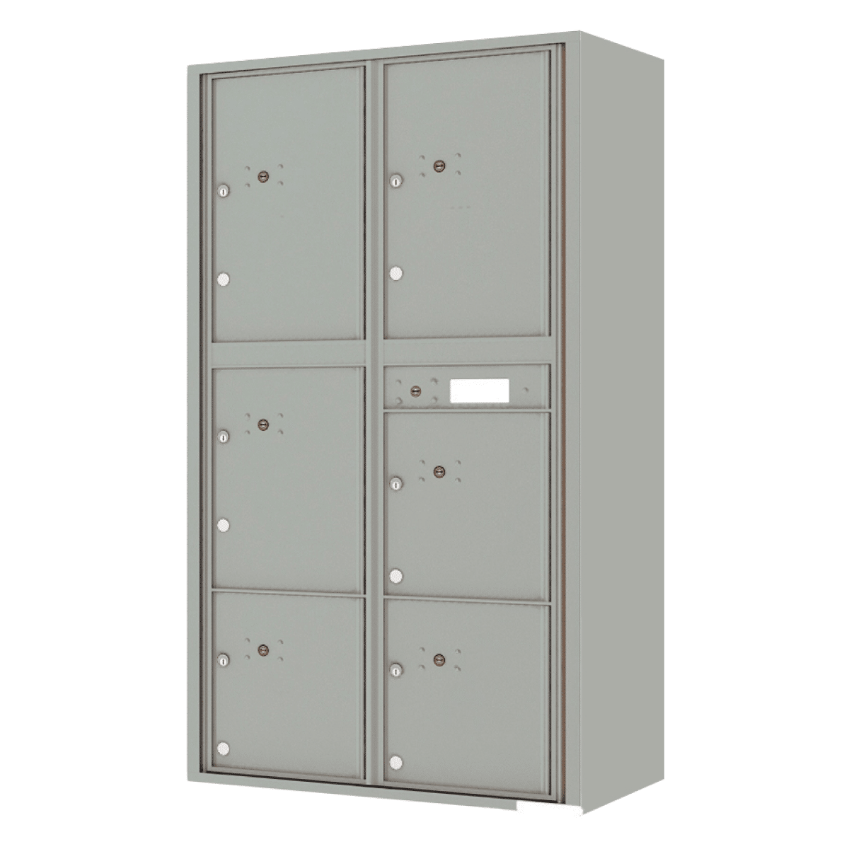 Florence Surface Mount 4C Horizontal Mailbox – 6 Parcel Lockers – Front Loading – Max Height – Private Access Product Image