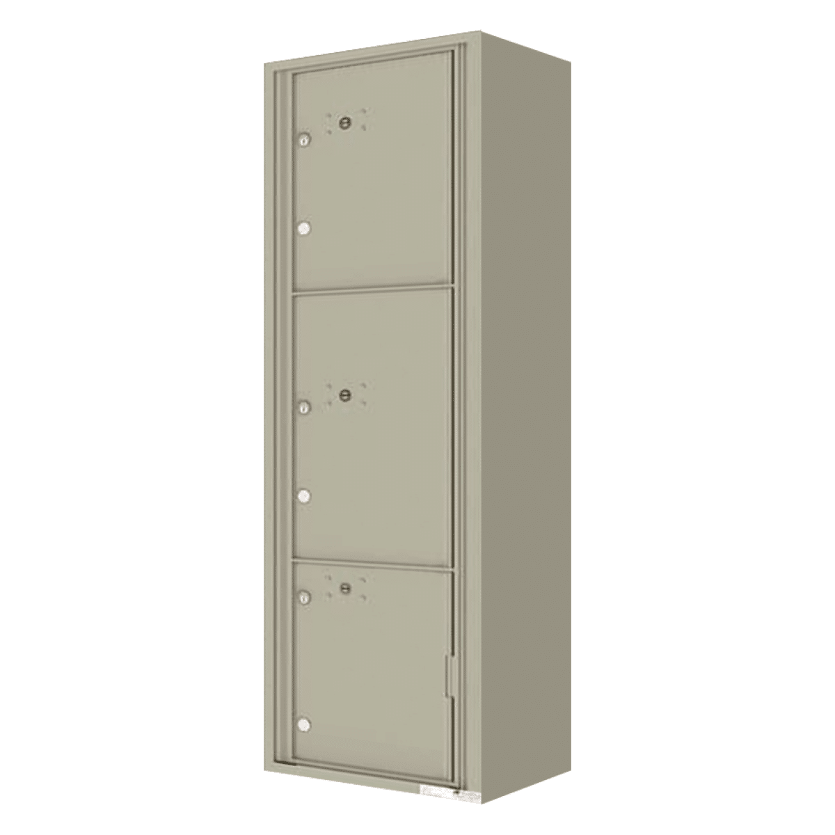 Florence Surface Mount 4C Horizontal Mailbox – 3 Parcel Lockers – Front Loading – Max Height – Private Access Product Image