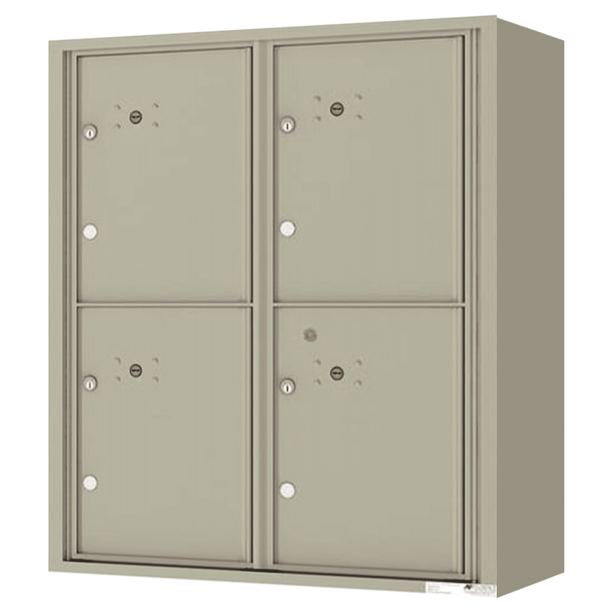 Florence Surface Mount 4C Horizontal Mailbox – 4 Parcel Lockers – Front Loading – ADA Compliant Max Height – Private Access Product Image