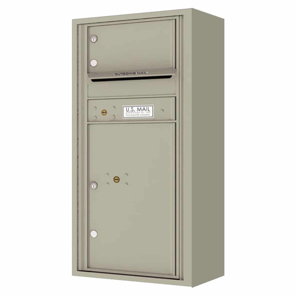 Surface Mount 4C Horizontal Mailbox – 1 Door 1 Parcel Locker – Front Loading – 4CADS-01-SM Product Image