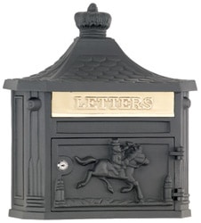 AMCO Victorian Wall Mount Mailbox Black