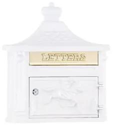 AMCO Victorian Wall Mount Mailbox White