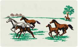 Bacova Mailbox Running Horses 10036