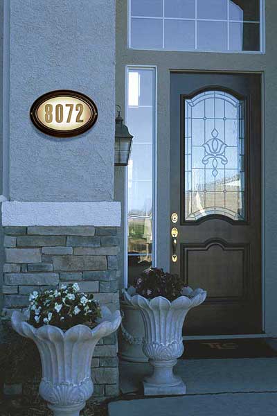 QualArc Edgewood Oval Address Plaque Installed