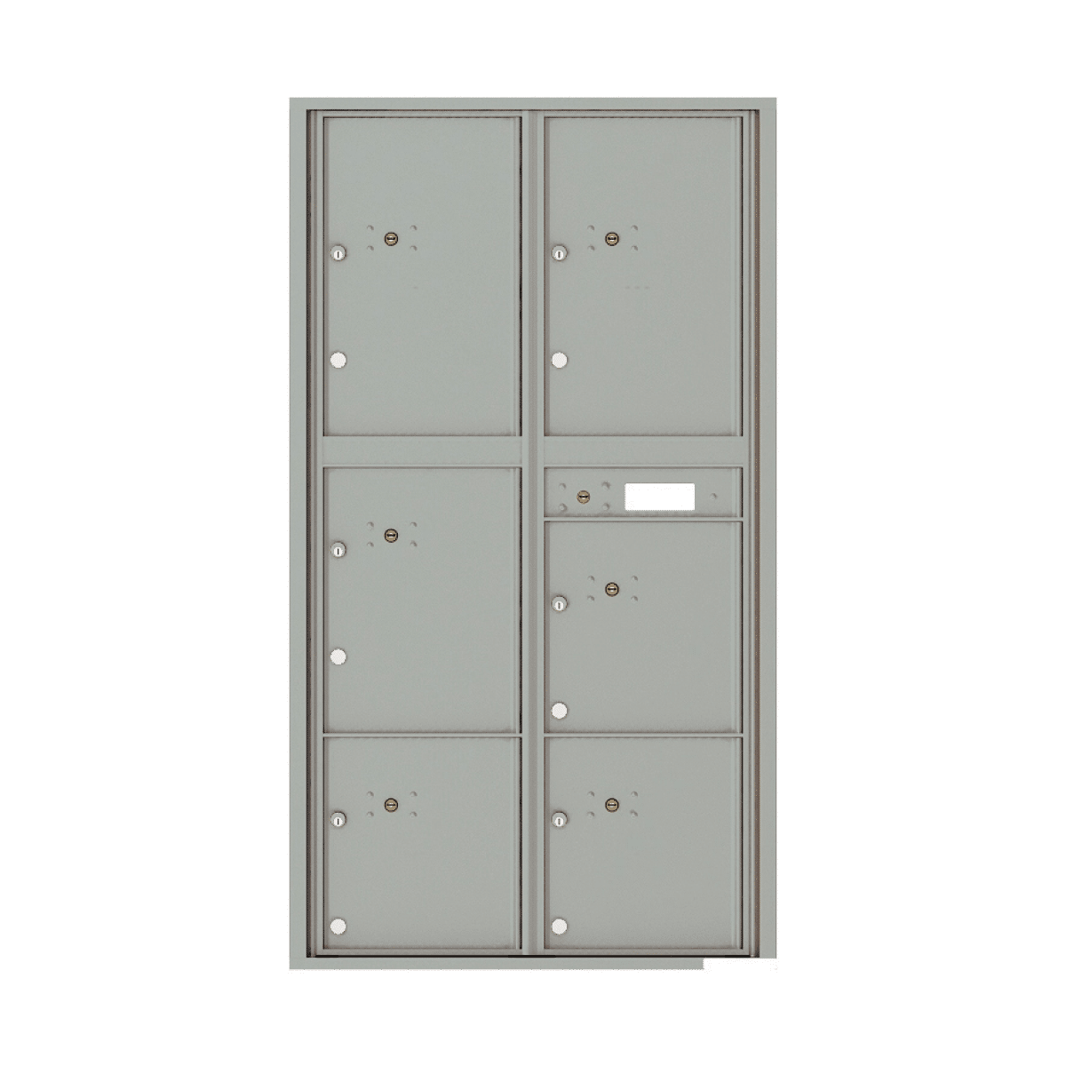 Recessed 4C Horizontal Mailbox – 6 Parcel Lockers – Front Loading – 4C16D-6P-206550 – Private Delivery Product Image