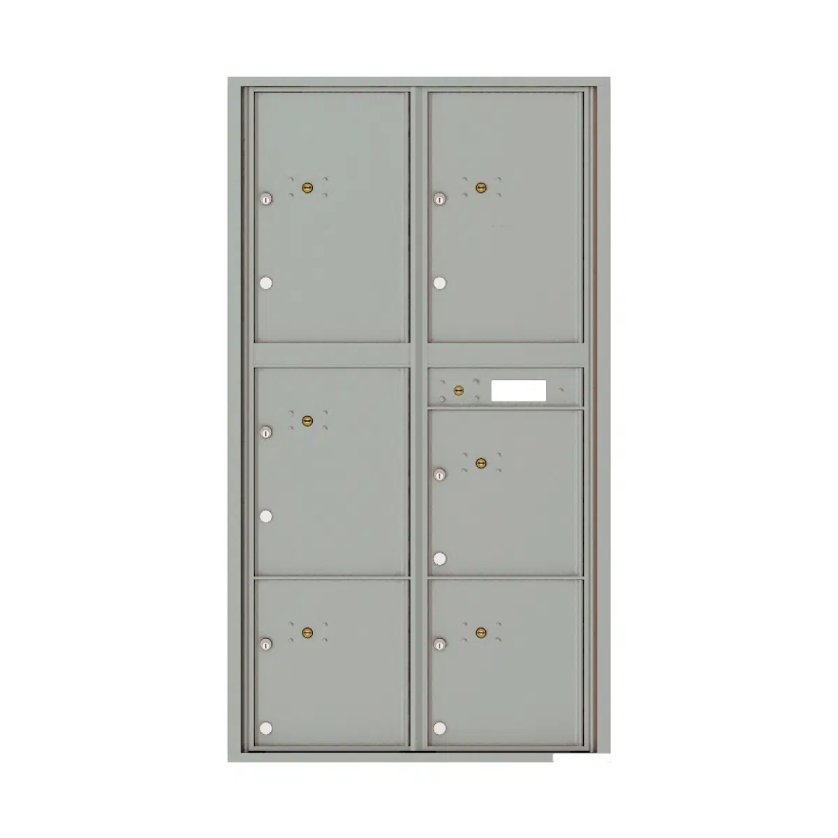 Florence Recessed 4C Horizontal Mailbox – 6 Parcel Lockers – Front Loading – Max Height – 206550 – Private Delivery Product Image
