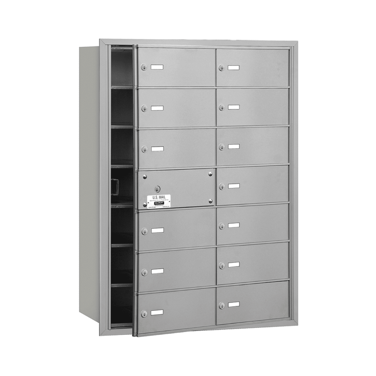 14 Door Front Loading 3614 Salsbury 4B+ Horizontal Mailboxes (13 Tenant Doors and 1 Master Door) Product Image