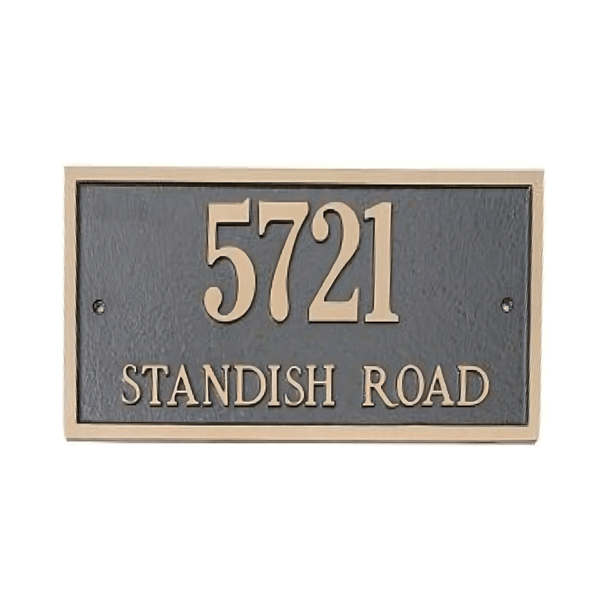 Majestic Solid Brass Rectangle Address Plaques Product Image