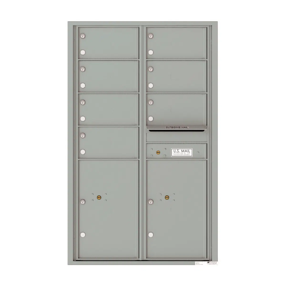 Florence Recessed 4C Horizontal Mailbox – 7 Tenant Doors, 2 Parcel Lockers – Front Loading – 14 Doors High – USPS Access Product Image