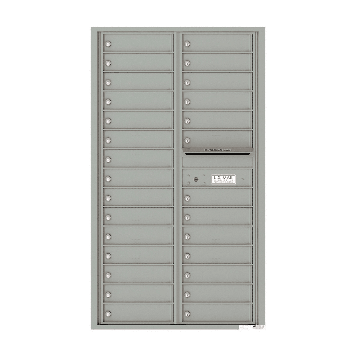 Florence Recessed 4C Horizontal Mailbox – 28 Tenant Doors – Front Loading – 15 Doors High – USPS Access Product Image