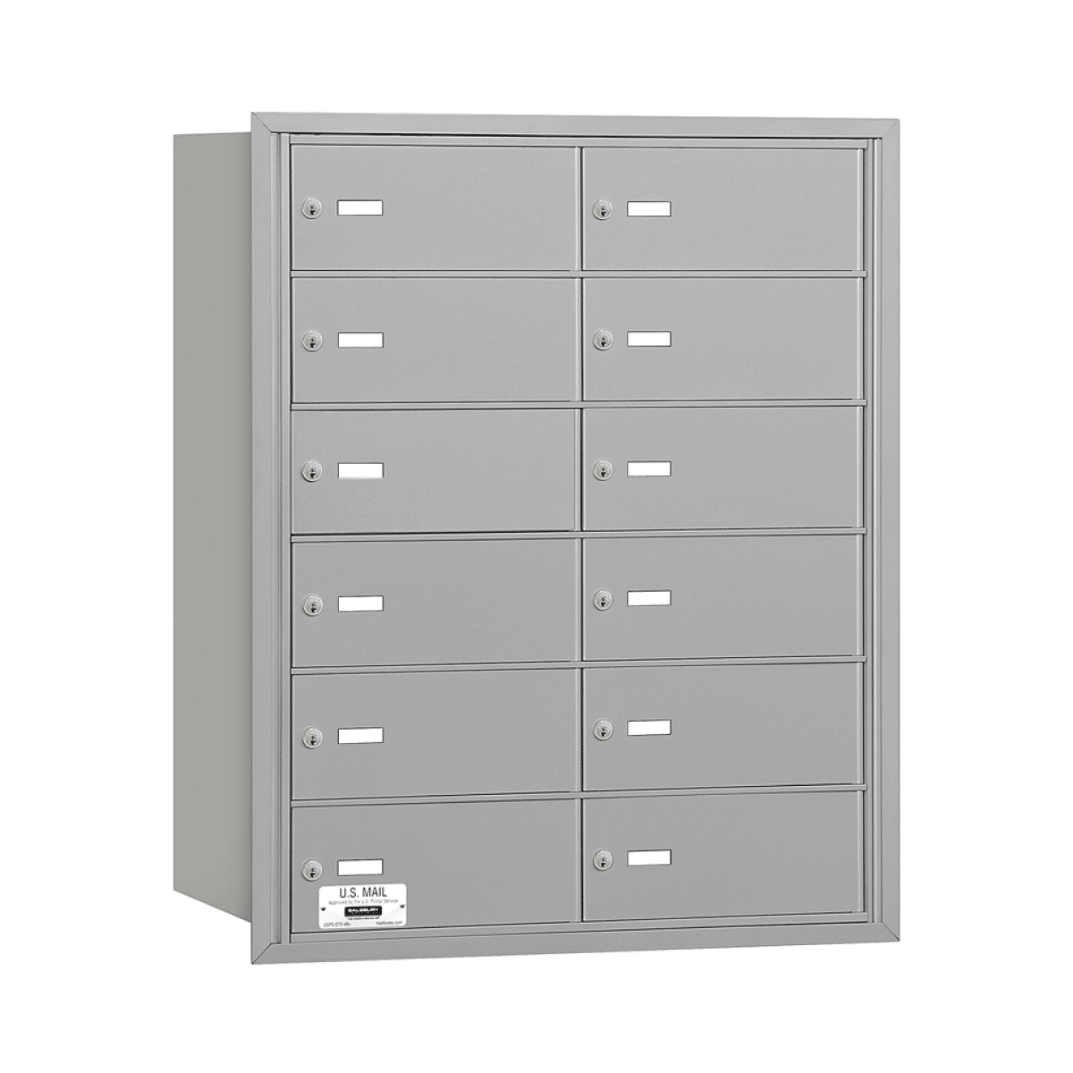 12 Door Rear Loading 3612 Salsbury 4B+ Horizontal Mailboxes Product Image