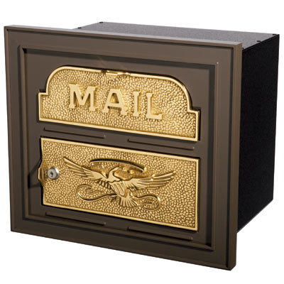 Classic Faceplate Locking Wall Mount Mailbox