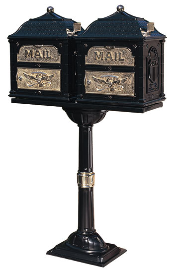 Gaines Classic Mailboxes Double Pedestal Post