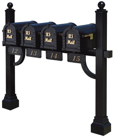 Keystone Signature Mailboxes Quad Mount Post