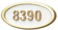 Gaines Large Oval White Polished Brass