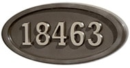 Gaines Large Oval Bronze Nickel Numbers